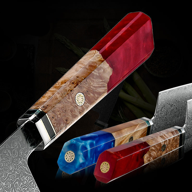 VEYUNA Knife Set – 6-Piece Damascus Steel Food Prep Knives for Meat & Vegetables
