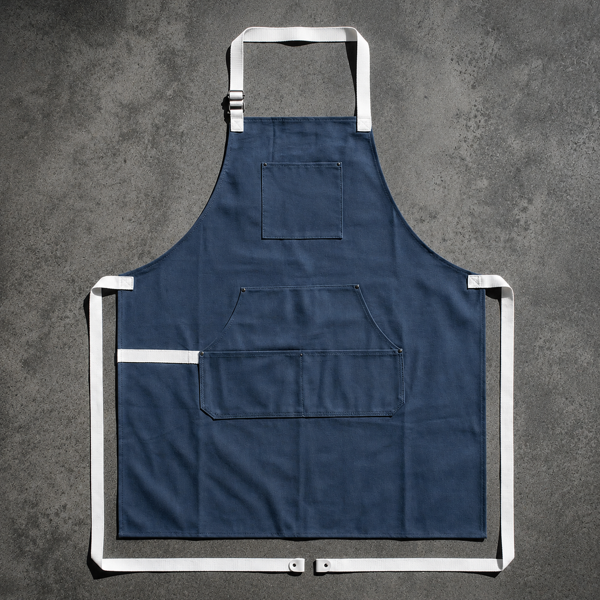 VEYUNA Meal Prep Apron – Azure Blue, Adjustable Straps & Utility Pockets