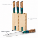 VEYUNA Steak Knife Set 5" 4-Piece, Valhalla Series, Serrated Table Knives