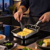 VEYUNA Compact Egg Pan – Hybrid Nonstick Square Frying Pan for Omelets & Breakfast
