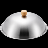 VEYUNA 36cm Carbon Steel Wok with Lid - Nitrided Food Prep Cookware