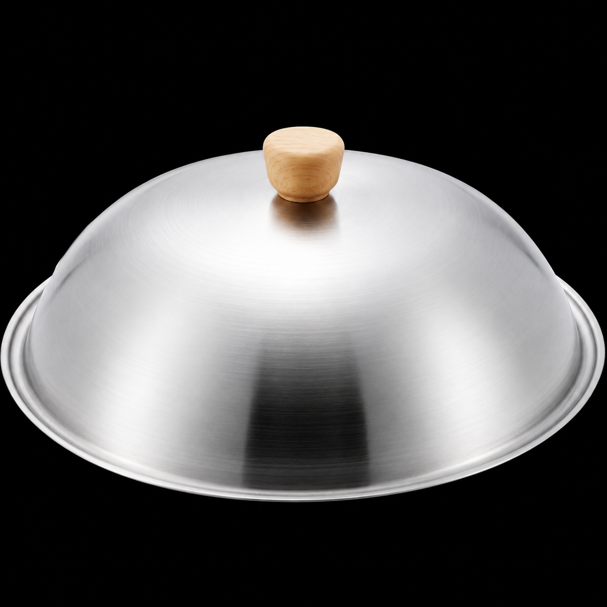 VEYUNA 36cm Carbon Steel Wok with Lid - Nitrided Food Prep Cookware