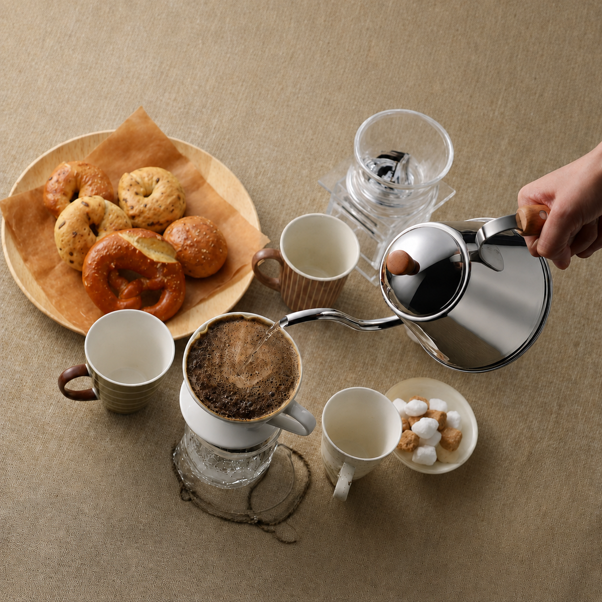 VEYUNA Pour Over Coffee Dripper Set - 2-Piece Stainless Steel, Kitchen & Home Use