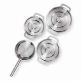 VEYUNA 4-Piece Cookware Set - Stainless Steel Pots & Saucepan for Food Prep
