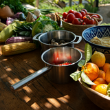 VEYUNA 4-Piece Cookware Set - Stainless Steel Pots & Saucepan for Food Prep