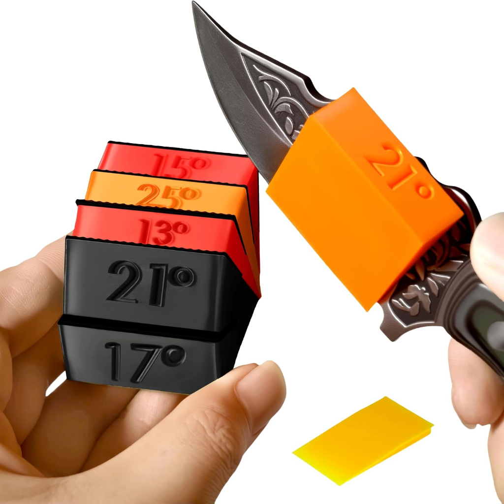 VEYUNA Knife Angle Guide Set – 13°–28° Anti-Slip Wedges for Food Prep Knives