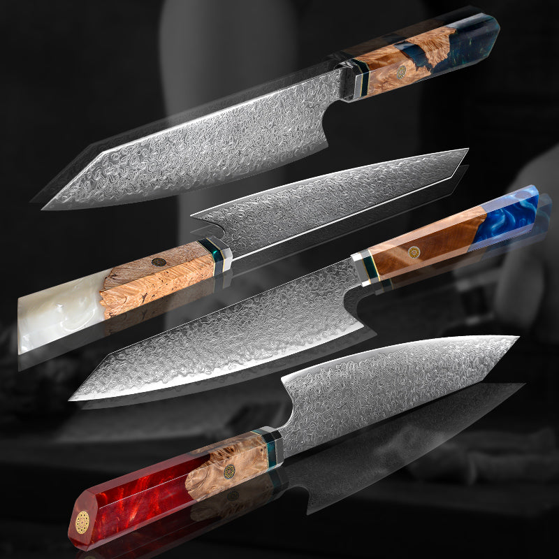 VEYUNA Kiritsuke Knife Collection – Premium Damascus Steel Food Prep Knife
