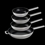 VEYUNA Ceramic Fry Pan Set - 4-Piece Stainless Steel Nonstick, Food Prep