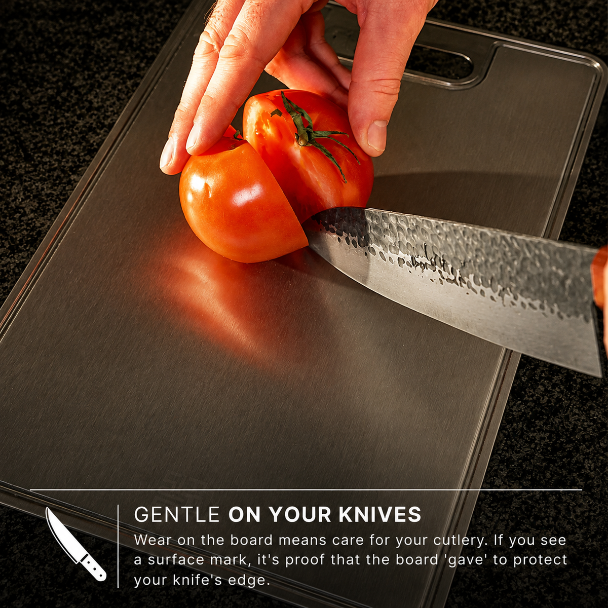VEYUNA Titanium Cutting Board Set - 4-Piece Non-Porous Food Prep Boards