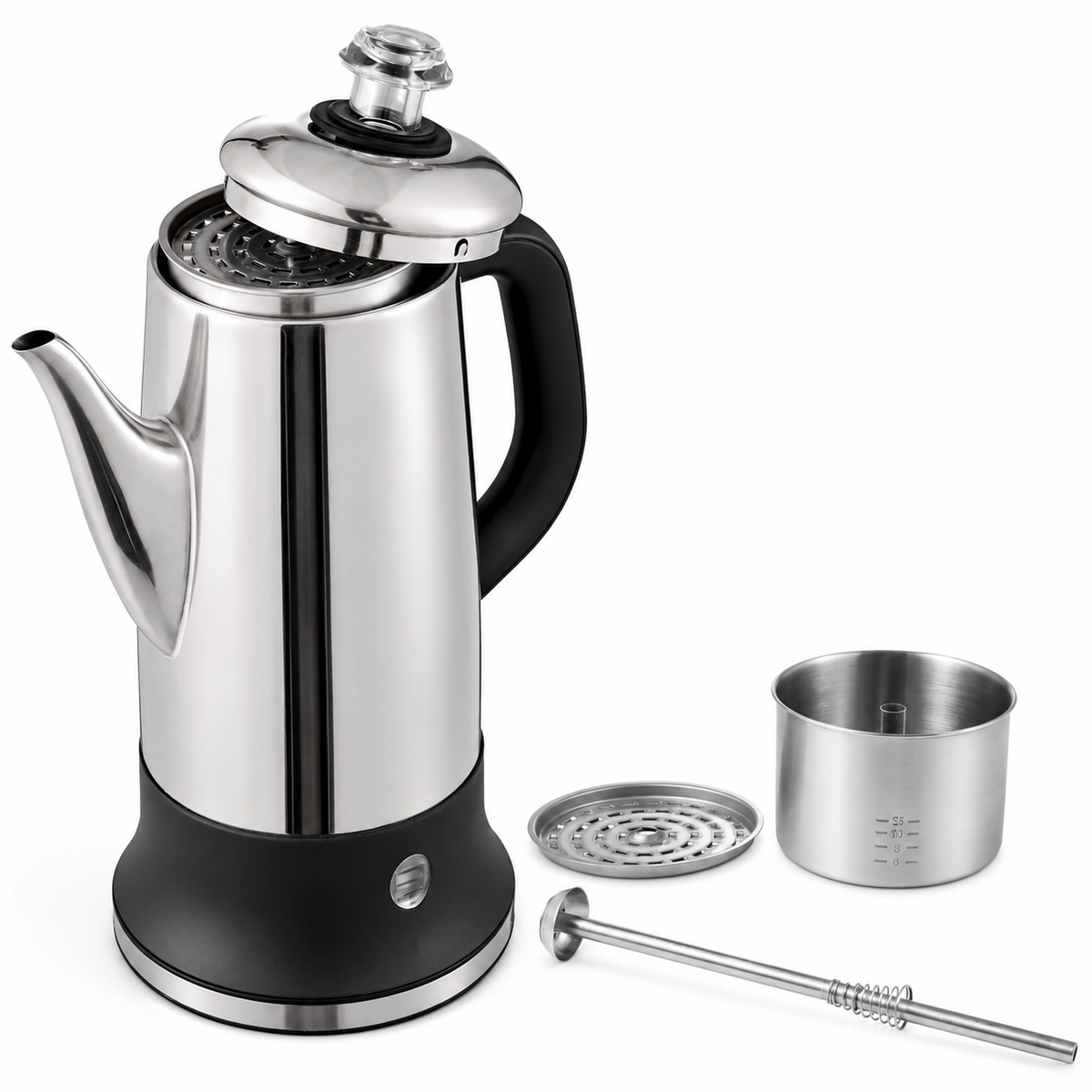 VEYUNA Electric Meal Prep Percolator, Stainless Steel Keep Warm Pot