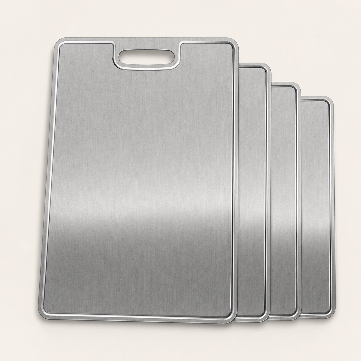 VEYUNA Titanium Cutting Board Set - 4-Piece Non-Porous Food Prep Boards