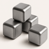 VEYUNA Titanium Ice Cubes - 6-Piece Reusable Chillers for Food & Water Prep