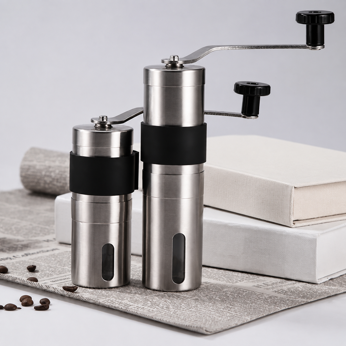 VEYUNA Treat Grinder, Manual Stainless Steel Hand Mill for Food & Supplement Prep