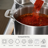 VEYUNA Stock Pot – 8-Quart 5-Ply Stainless Steel for Fresh Food Prep