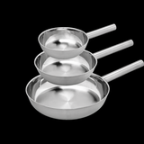 VEYUNA Fry Pan Set, 3-Piece Stainless Steel Cookware for Fresh Food Prep