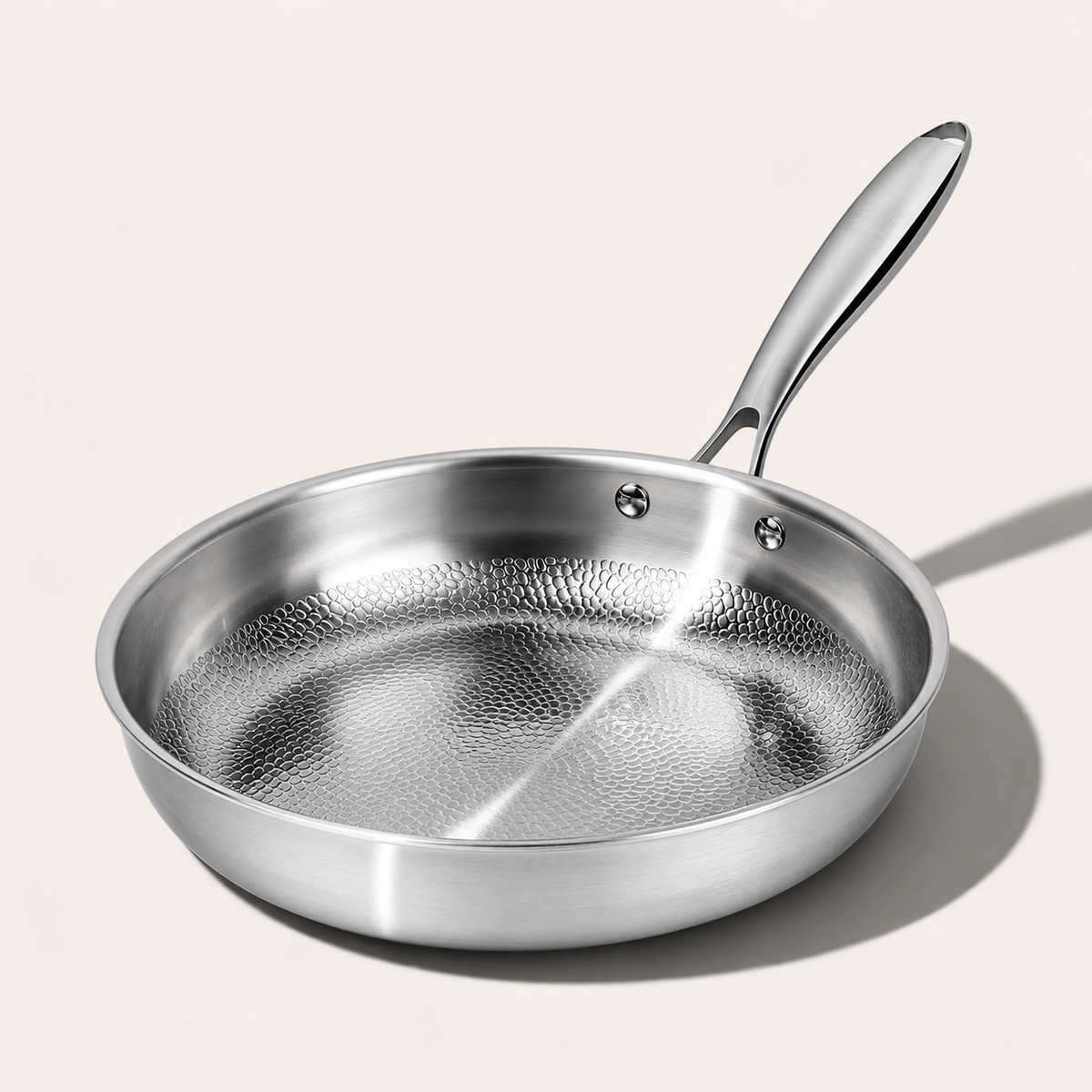 VEYUNA Titanium Hammered Frying Pan - Durable Food Prep Cookware