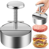 VEYUNA Burger Press – Stainless Steel Food Patty Maker with Spring-Loaded Handle