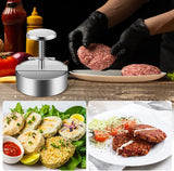 VEYUNA Burger Press – Stainless Steel Food Patty Maker with Spring-Loaded Handle