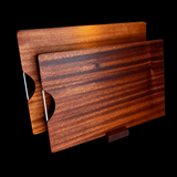 VEYUNA Cutting Board Duo Set - Whole Ebony Wood, Large Food Prep Boards