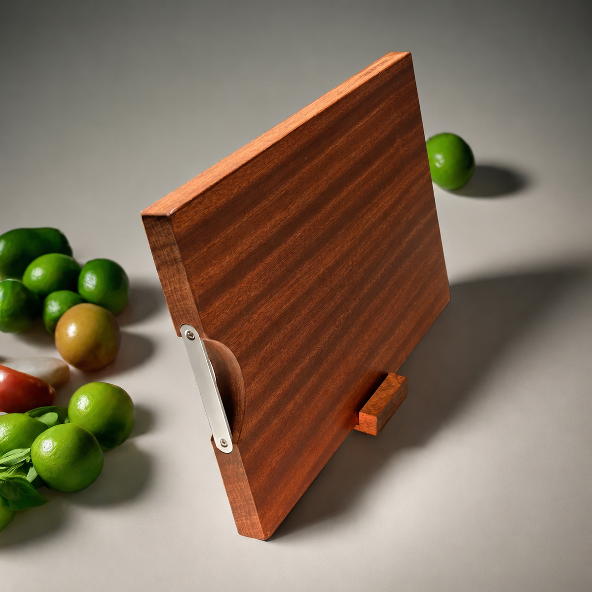 VEYUNA Cutting Board Duo Set - Whole Ebony Wood, Large Food Prep Boards