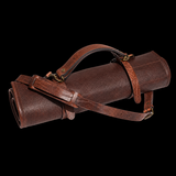 VEYUNA Leather Knife Roll - 5-Compartment Handmade Food Prep Storage Case