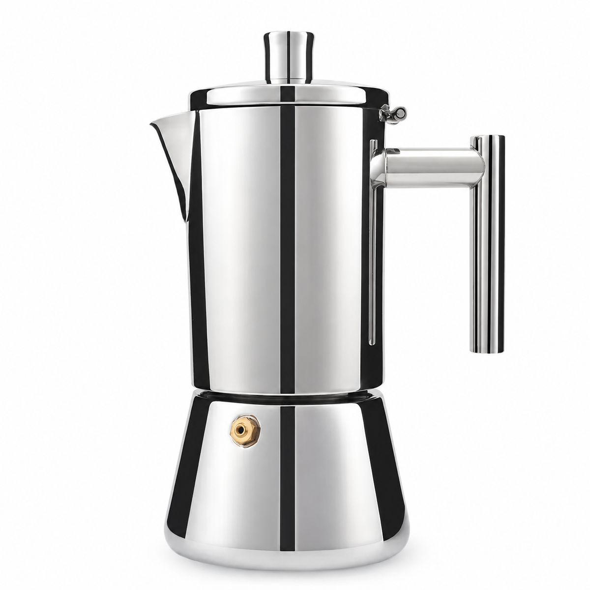 VEYUNA Moka Pot, Stainless Steel Stovetop Espresso Maker for Home Kitchens