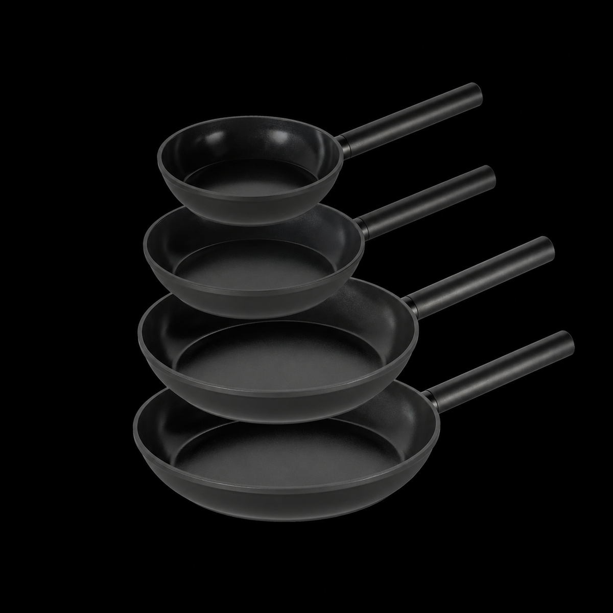 VEYUNA Fry Pan Set, 4-Piece Ceramic Nonstick Aluminum Pans for Food Prep