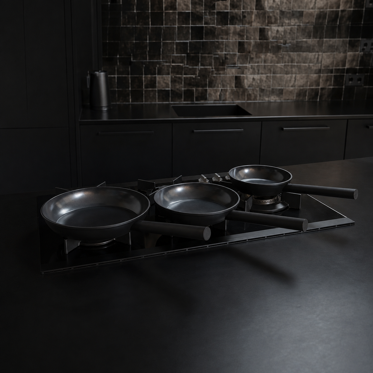 VEYUNA Fry Pan Set, 4-Piece Ceramic Nonstick Aluminum Pans for Food Prep