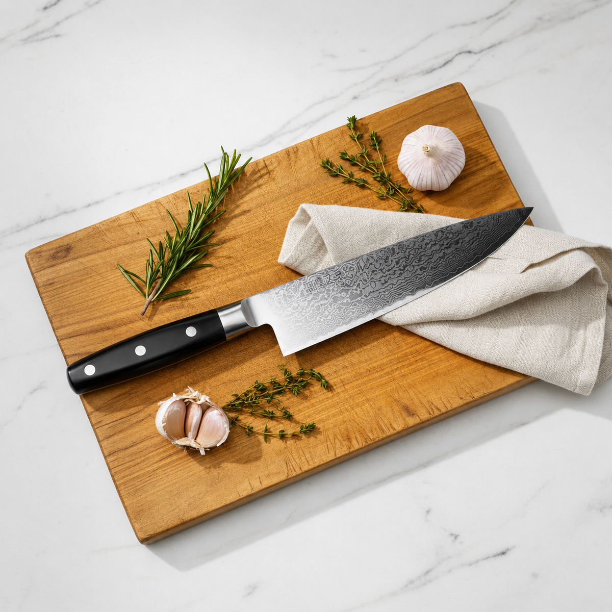 VEYUNA Gyuto Chef Knife 200mm - 69-Layer VG10 Damascus Steel Food Prep