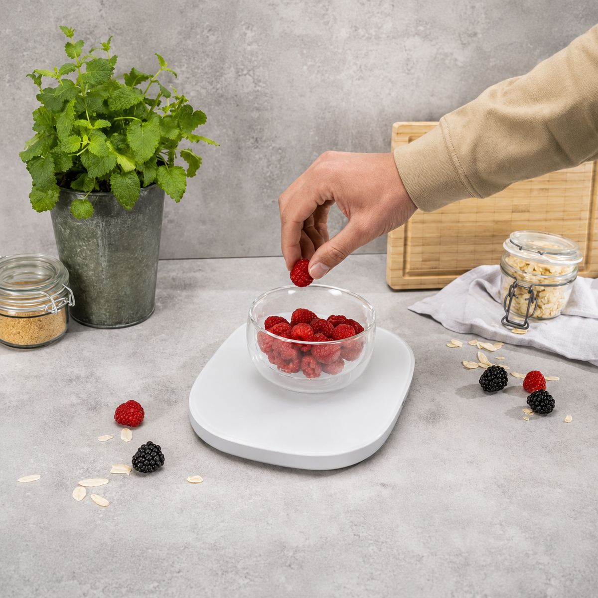 VEYUNA Kitchen Scale - Wireless Charging Digital Food Portion Scale