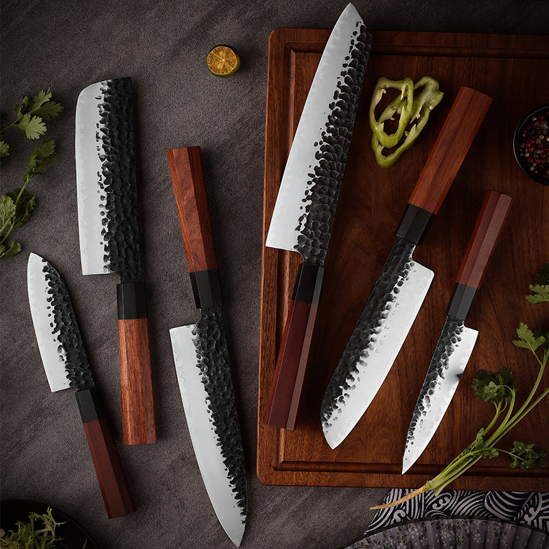 VEYUNA Japanese Knife Set – 6-Piece Artisan Food Prep Knives, High-Carbon Steel Gift Set