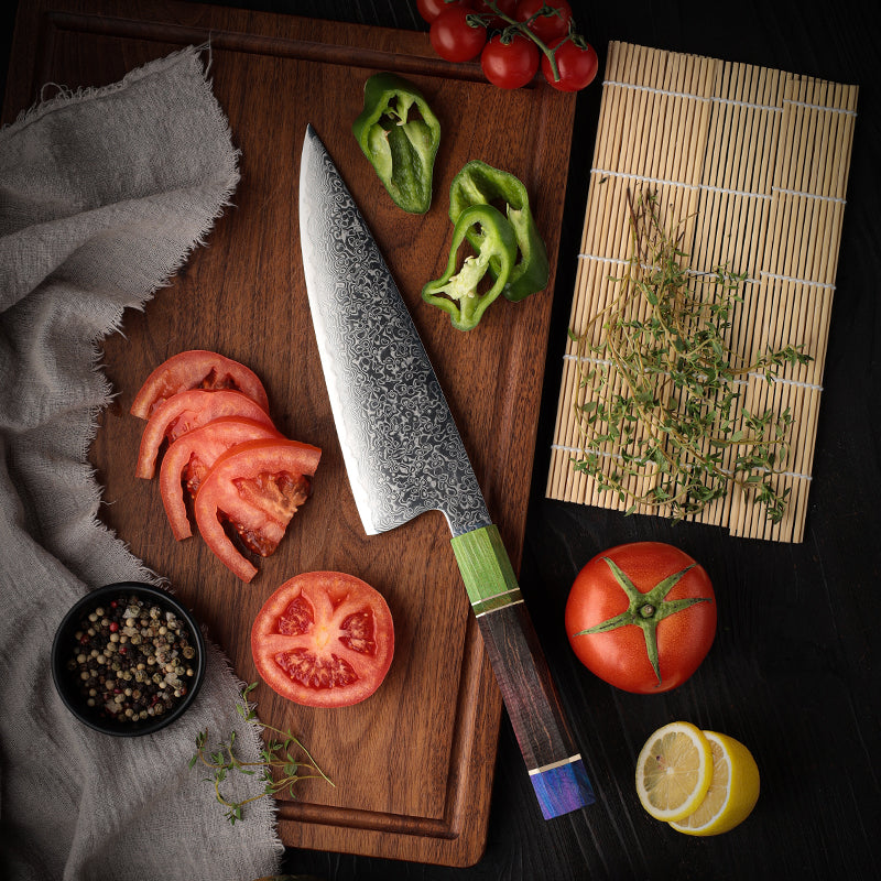 VEYUNA Chef Knife – 8" Damascus Steel Food Prep Knife, Razor-Sharp Blade