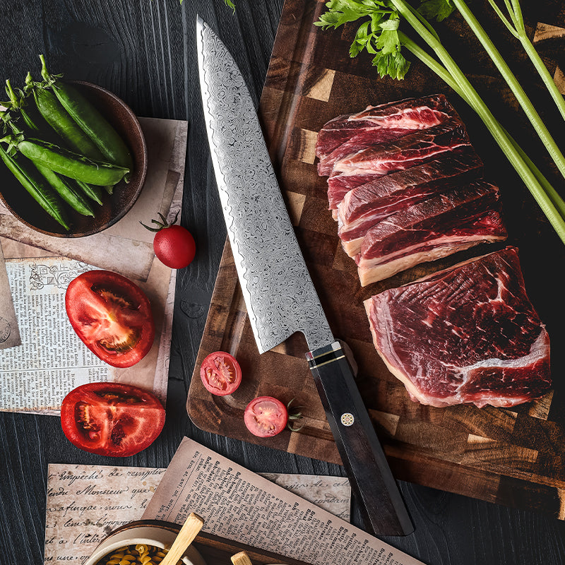 VEYUNA Chef Knife – 9" Japanese Food Prep Knife, High-Carbon Steel, Razor Sharp Blade