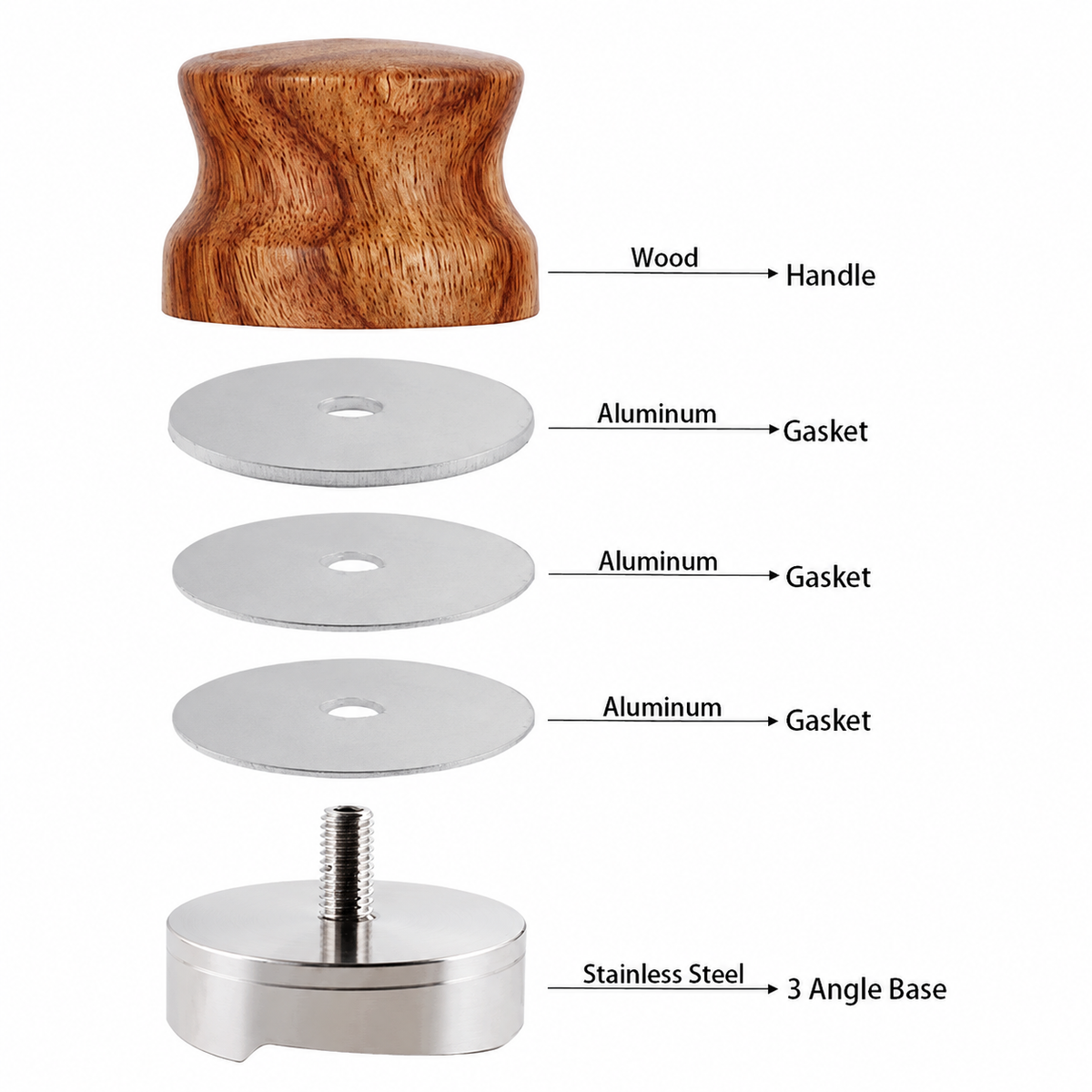 VEYUNA Coffee Tamper, Rosewood Espresso Press for Home Coffee Stations