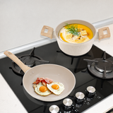 VEYUNA Cookware Set 11-Piece Nonstick Ceramic, Induction, Food Meal Prep