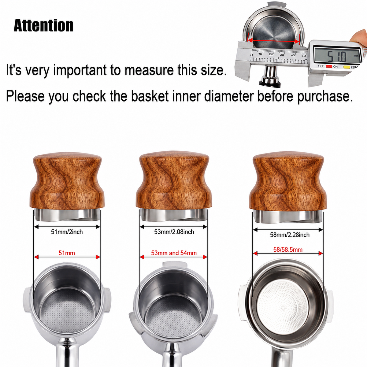 VEYUNA Coffee Tamper, Rosewood Espresso Press for Home Coffee Stations