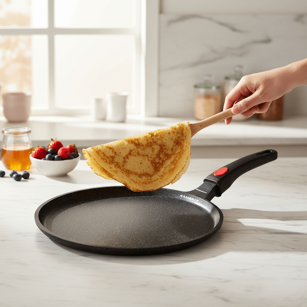 VEYUNA 28 cm Crêpe Frying Pan - Nonstick Pancake Skillet, Modern Kitchen