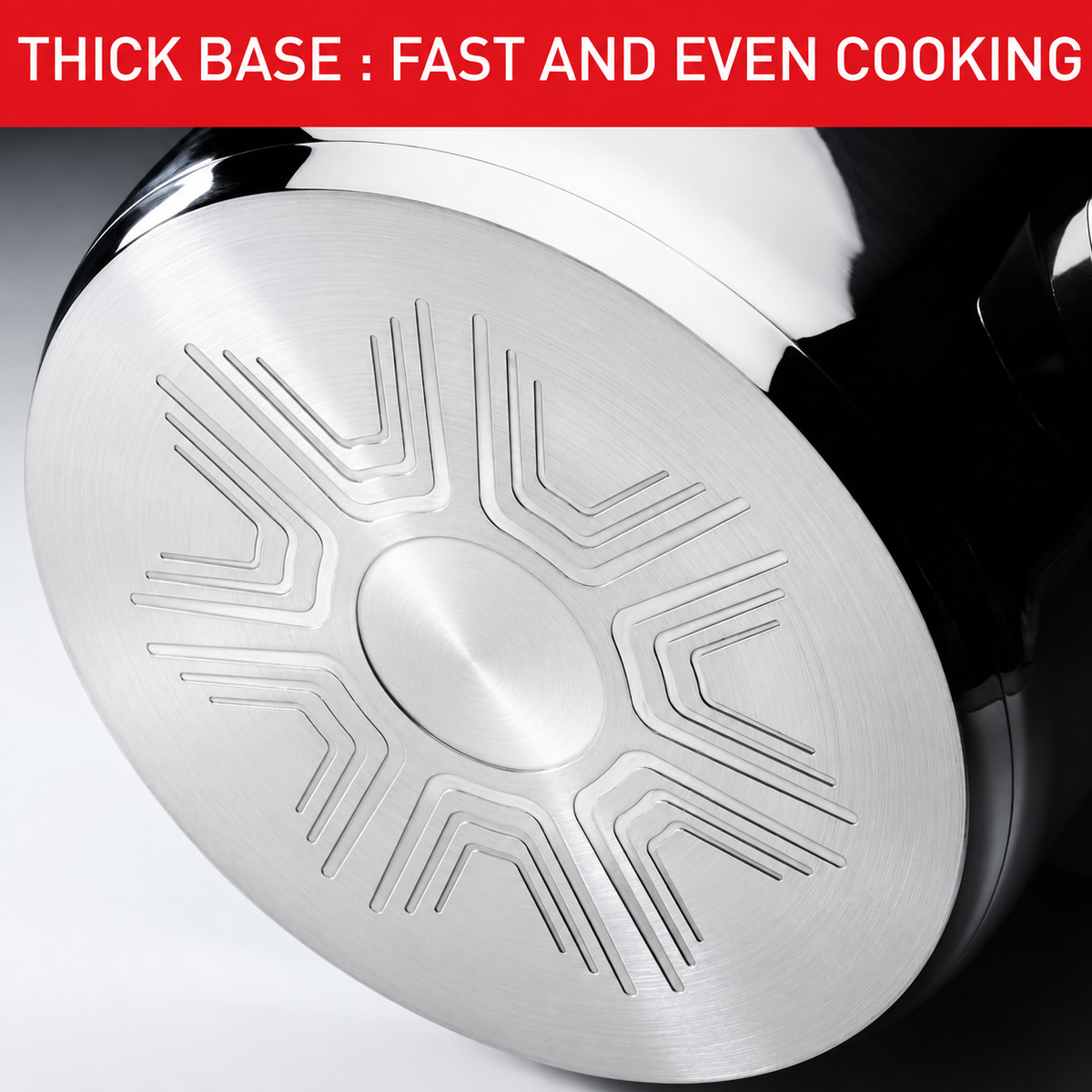VEYUNA Stainless Steel 3-Piece Pan Set with Lids - Induction Food Prep Cookware