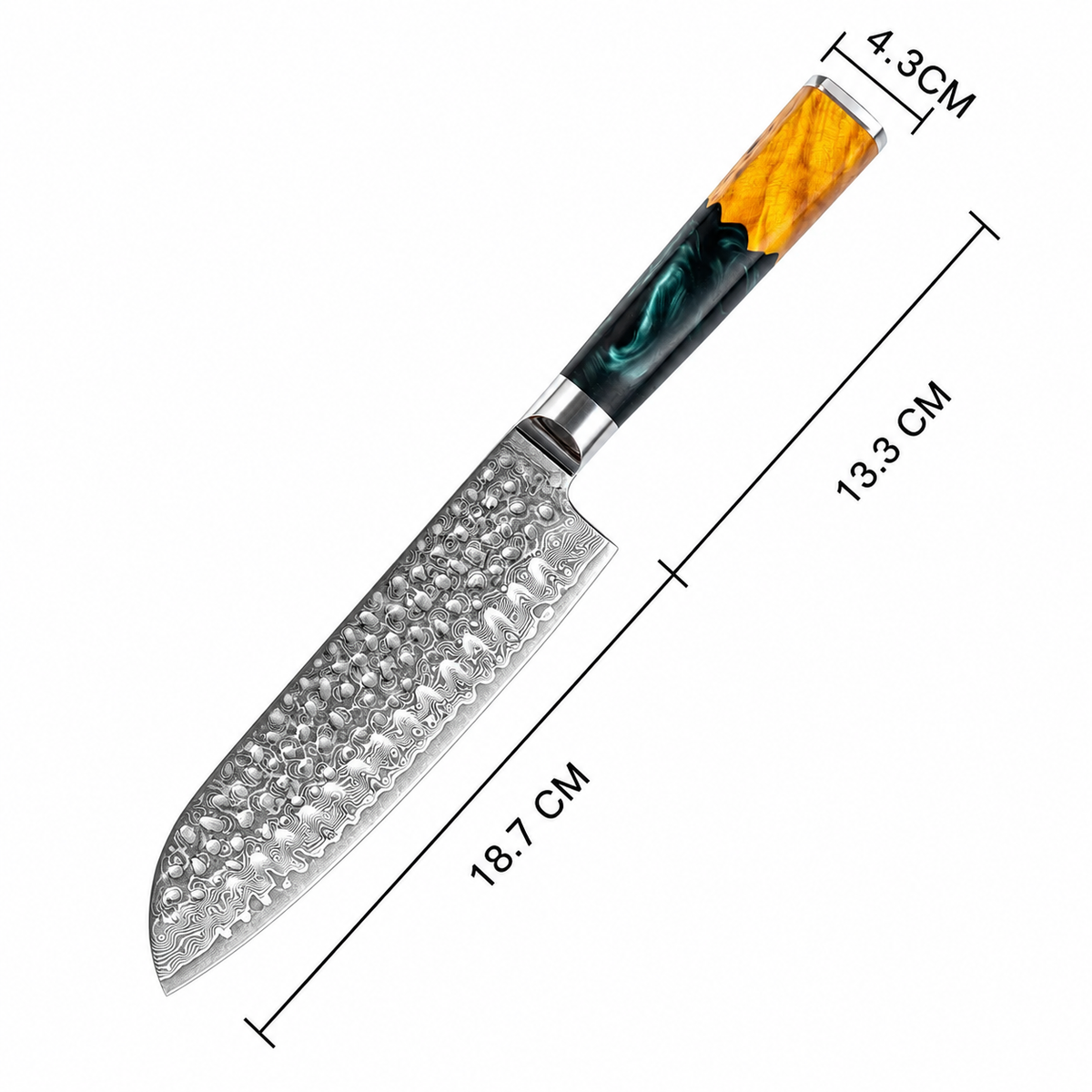 VEYUNA 7-Inch Santoku Knife - 67-Layer VG10 Damascus Steel Food Prep