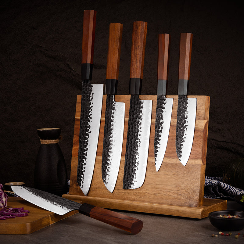 VEYUNA Japanese Knife Set – 6-Piece Artisan Food Prep Knives, High-Carbon Steel Gift Set