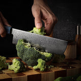 VEYUNA Nakiri Knife – 7-Inch Damascus Steel Food Prep Knife for Vegetables