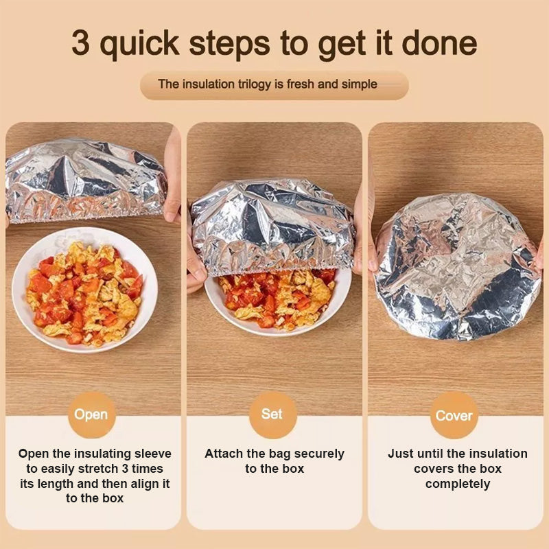 VEYUNA Foil Food Covers – Disposable Heat-Retaining Meal Bowl Covers