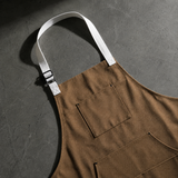 VEYUNA Meal Prep Apron – Oak Brown, Adjustable Straps & Utility Pockets