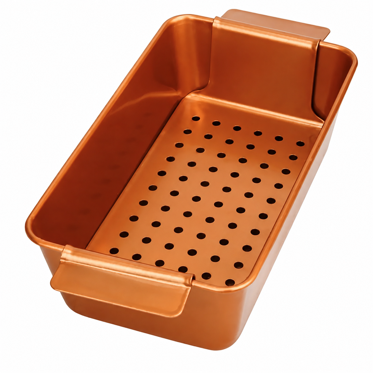 VEYUNA Meatloaf Pan, Nonstick Copper Bakeware with Drain Tray for Meal Prep