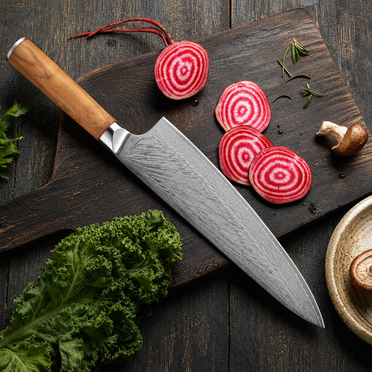 VEYUNA 9-Inch Chef Knife - 67-Layer AUS10 Damascus Steel Food Prep