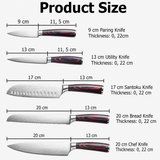 VEYUNA 5-Piece Japanese Knife Set - High-Carbon Steel Food Prep Knives