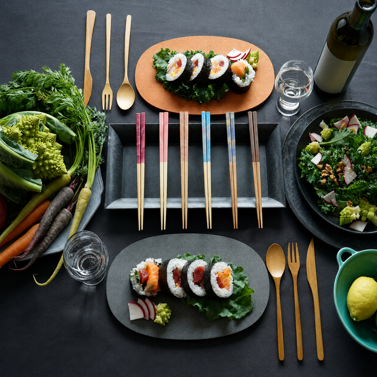 VEYUNA Chopstick Set - Japanese Seasonal Design for Treat & Feeding Prep