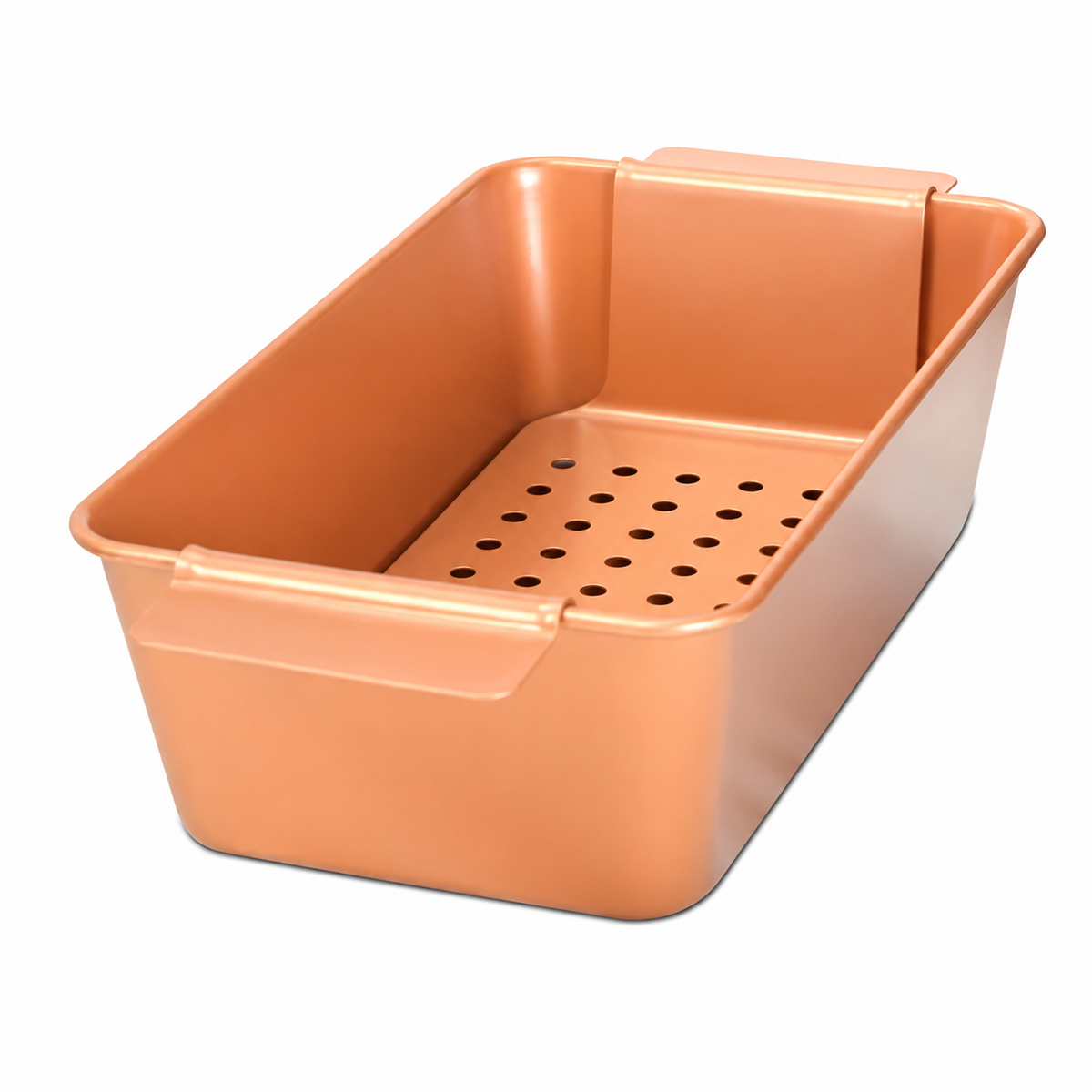VEYUNA Meatloaf Pan, Nonstick Copper Bakeware with Drain Tray for Meal Prep