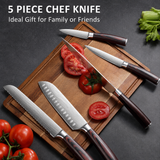 VEYUNA 5-Piece Japanese Knife Set - High-Carbon Steel Food Prep Knives
