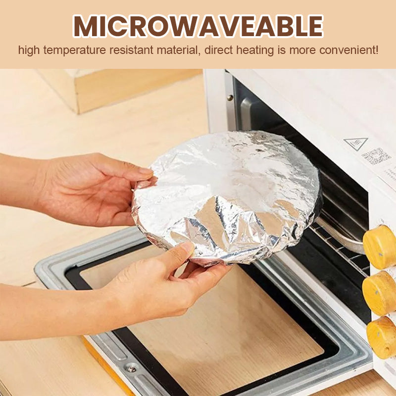 VEYUNA Foil Food Covers – Disposable Heat-Retaining Meal Bowl Covers